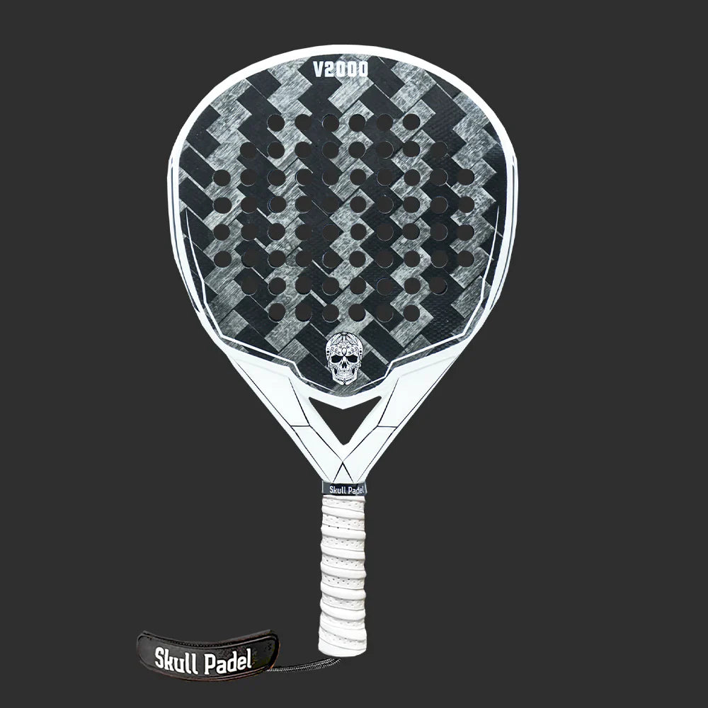 Skull Padel V2000 - White Black 15K Racket