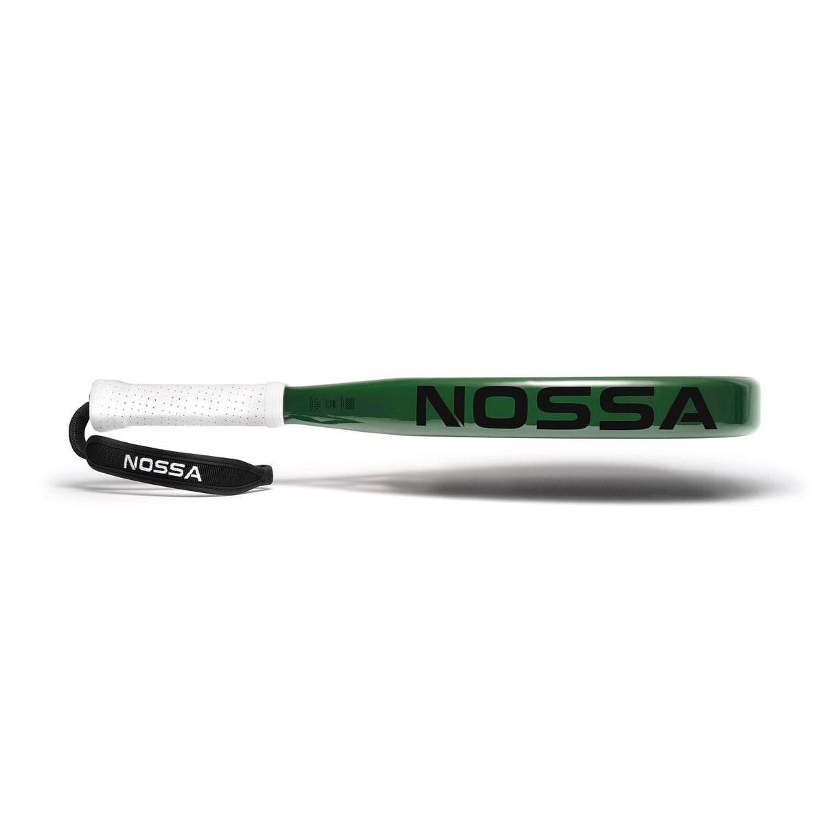 Side profile of the green NOSSA Padel BASE padel racket