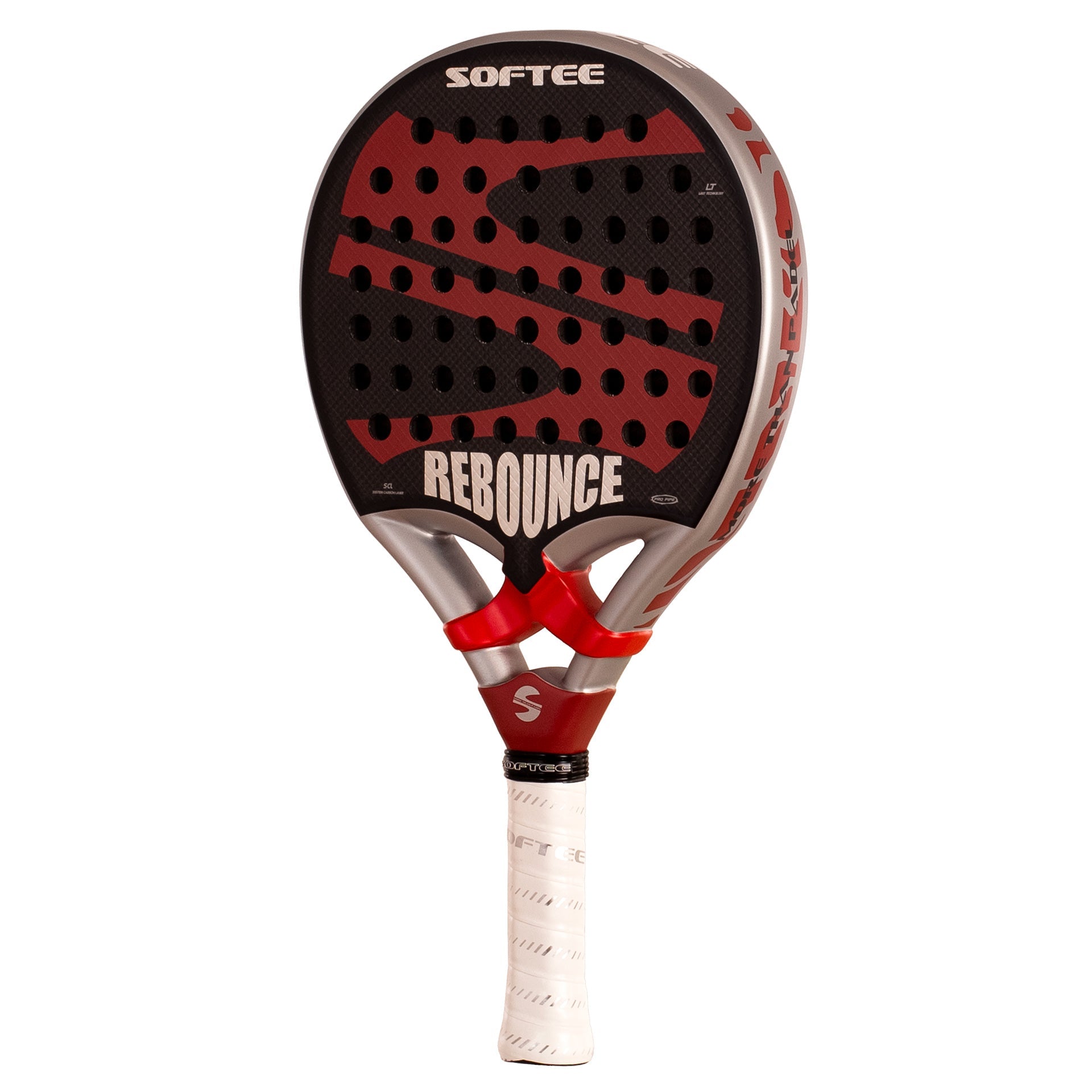 Softee Rebounce Red 3K Padel Racket - detail