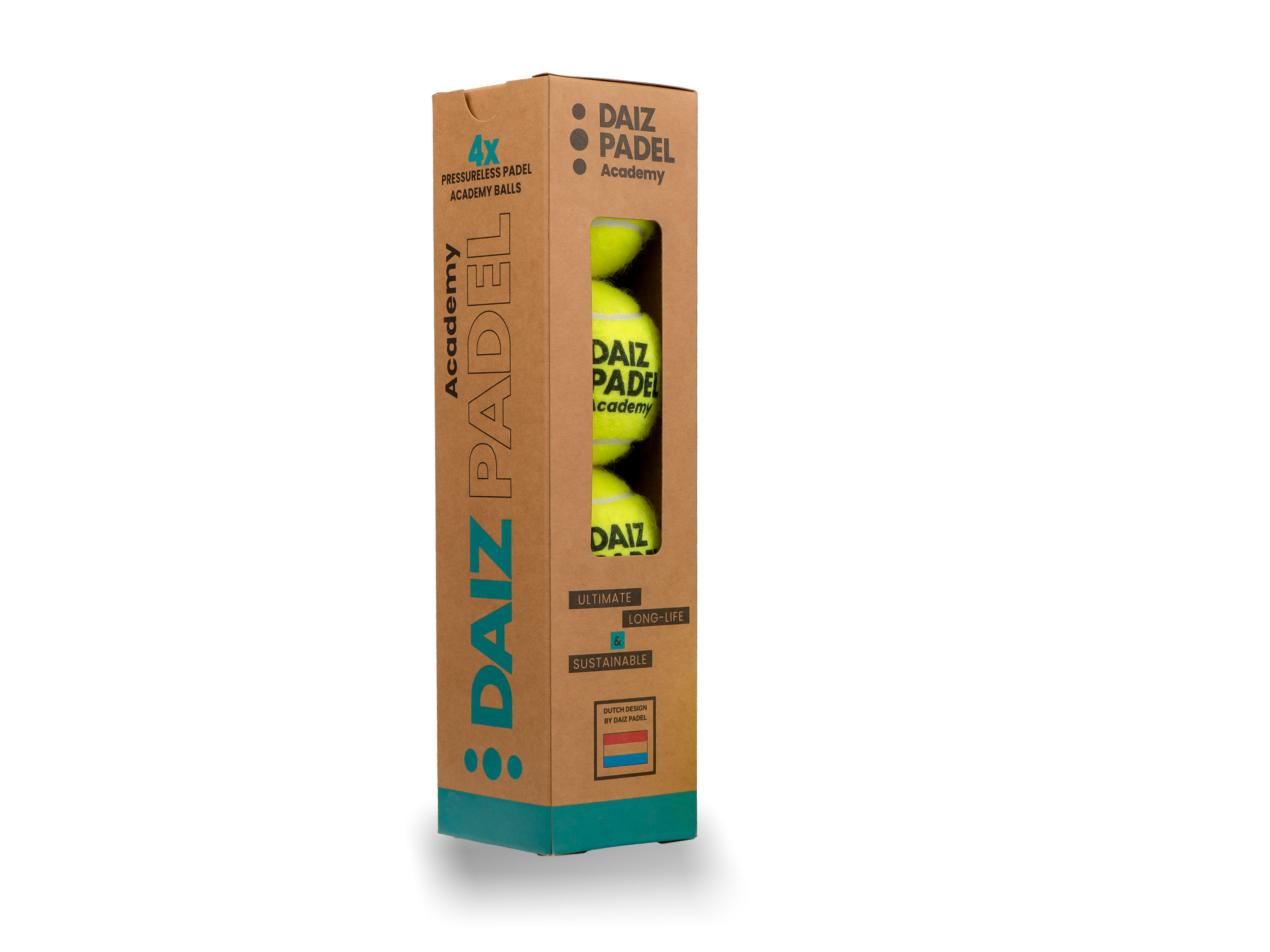 Triple Pack DAIZ Pressureless Padel ball Academy | 3 Cartons of 4 Balls