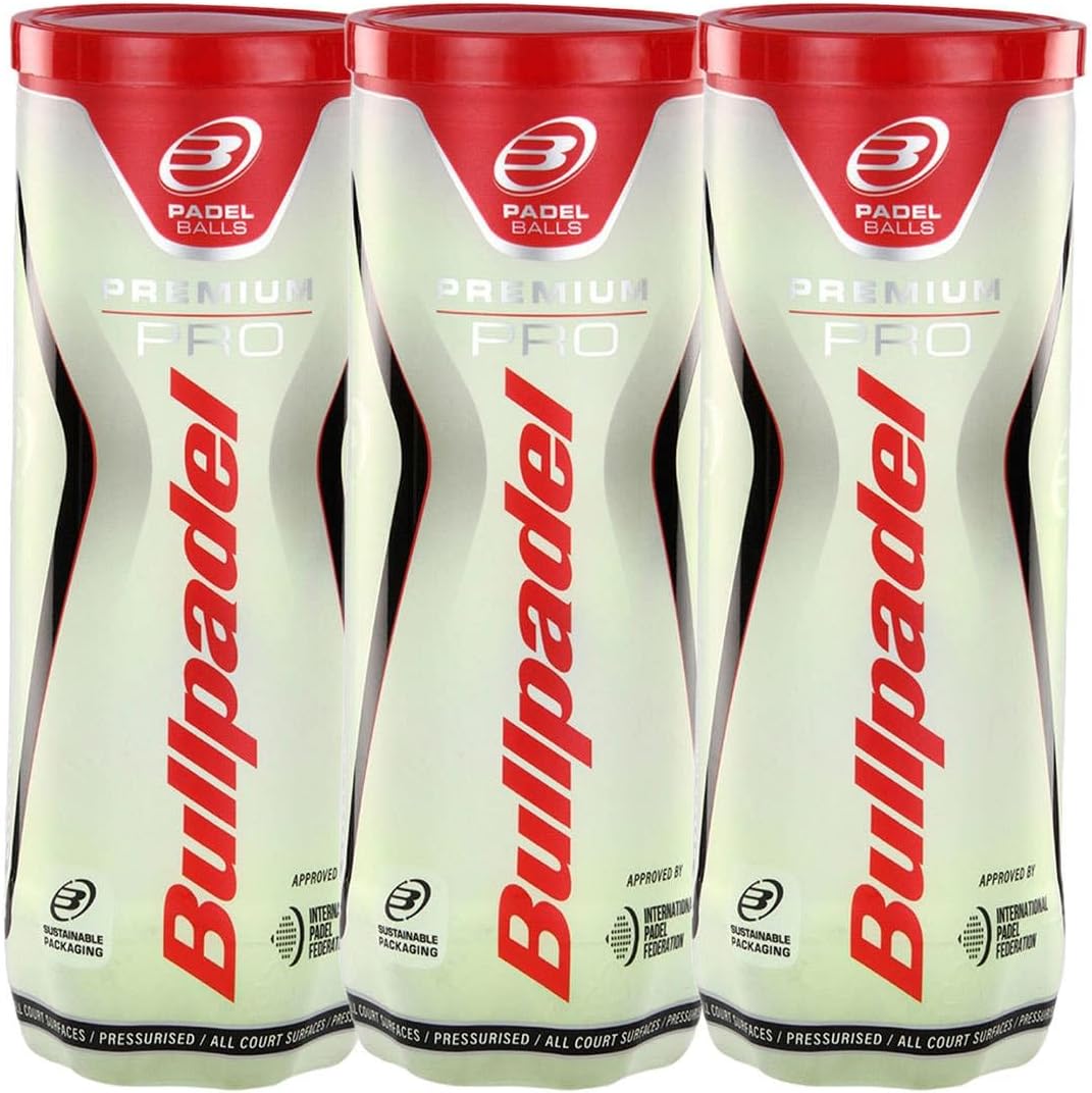Triple Pack Bullpadel Premium Pro | 3 Tubes of 3 Balls