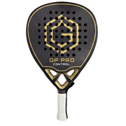 Golden Padel GP Pro Control carbon fibre racket in black and gold