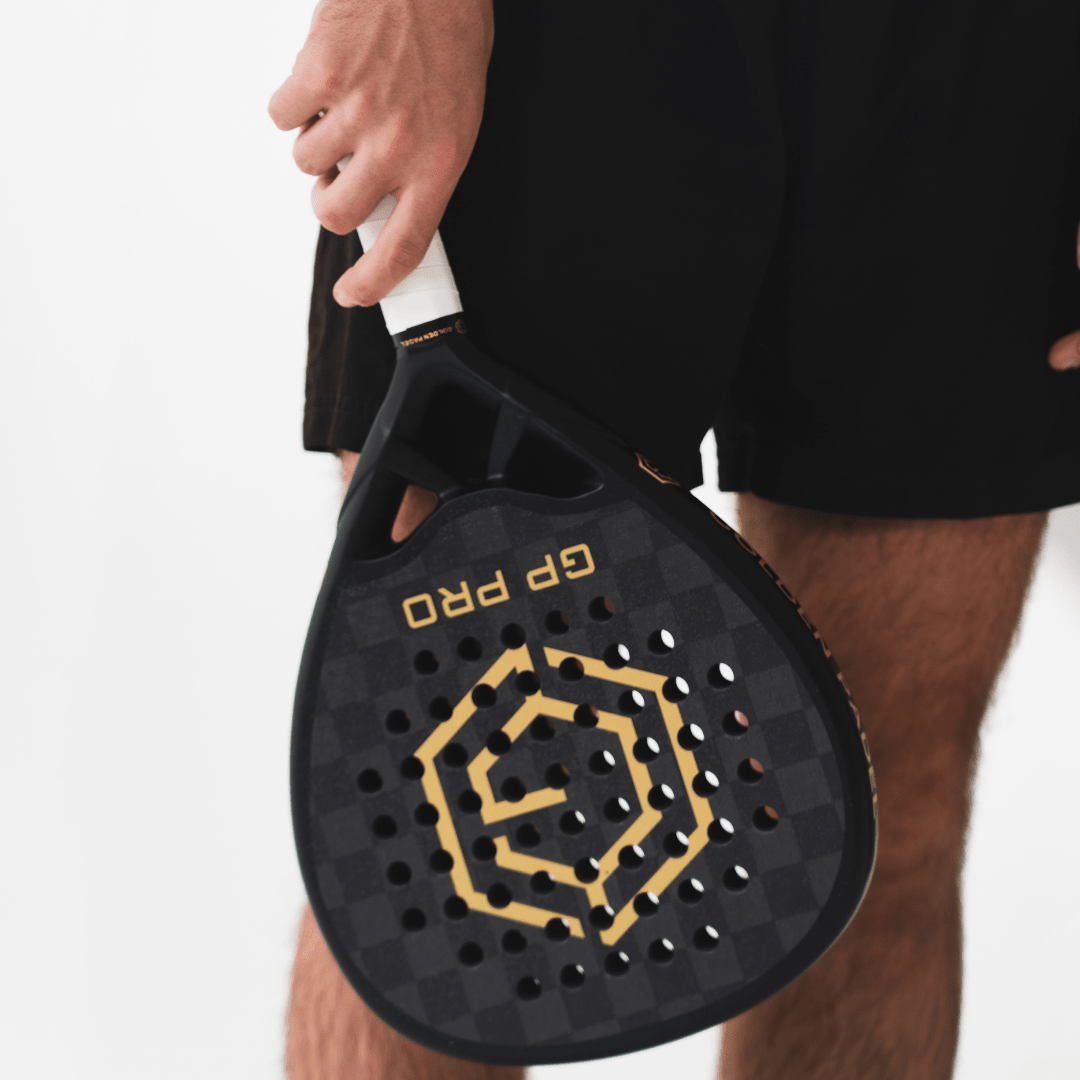 Player holding the Golden Padel GP Pro racket at their side