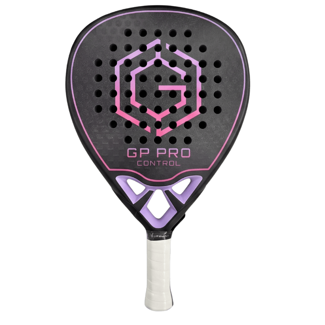 Golden Padel GP Pro Control carbon fibre racket in black and purple