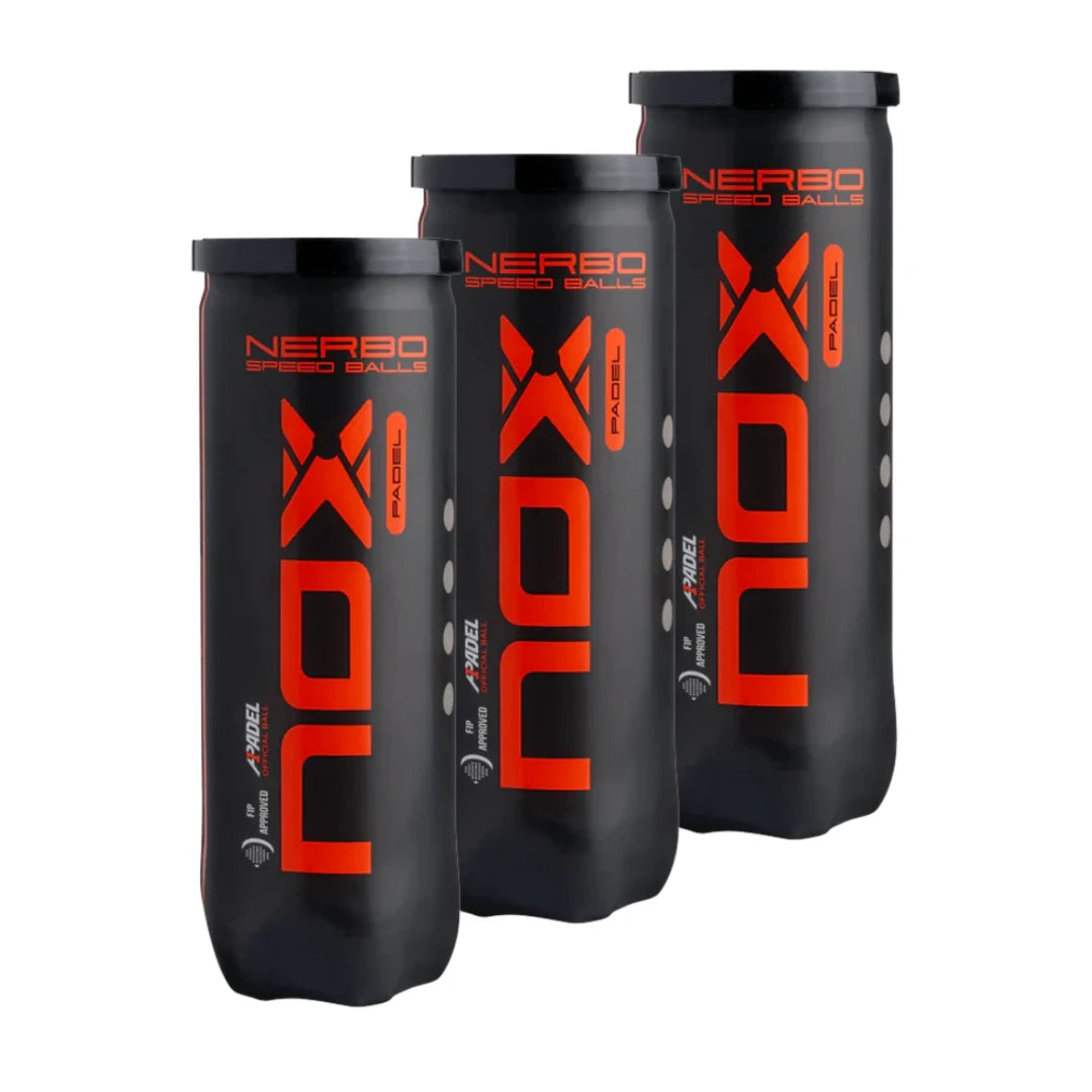 Triple Pack Nox NERBO Padel Balls - 3 Tubes of 3 Balls
