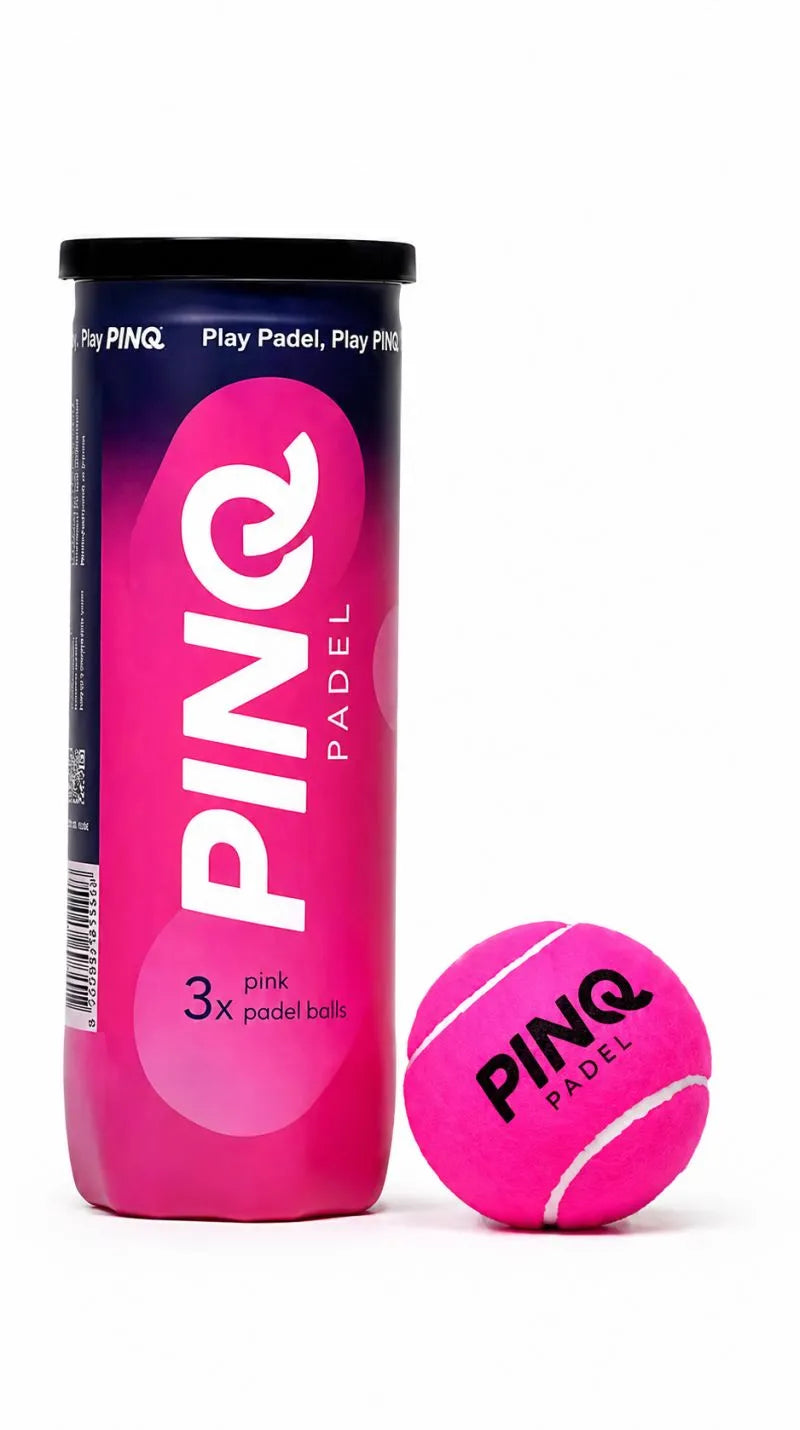PINQ Pink Padel Balls | 1 Tube of 3 balls