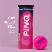 PINQ Pink Padel Balls | 1 Tube of 3 balls