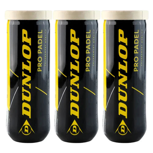 Triple Pack Dunlop PRO PADEL | 3 Tubes of 3 Balls