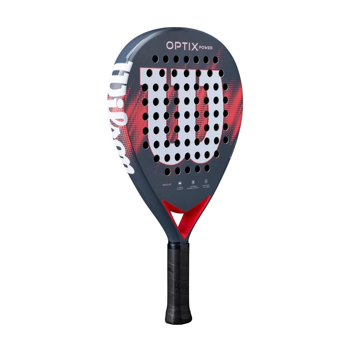 Wilson Optix V2 Power padel racket red, back view