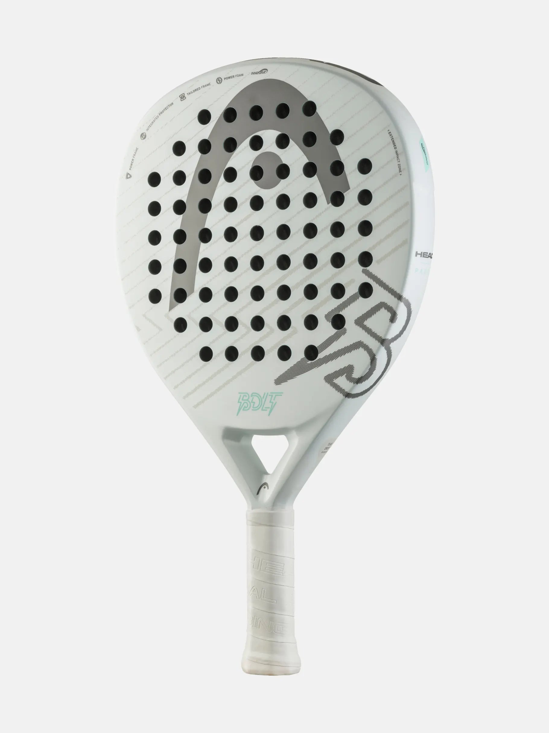 HEAD Bolt Padel Racquet White/Grey