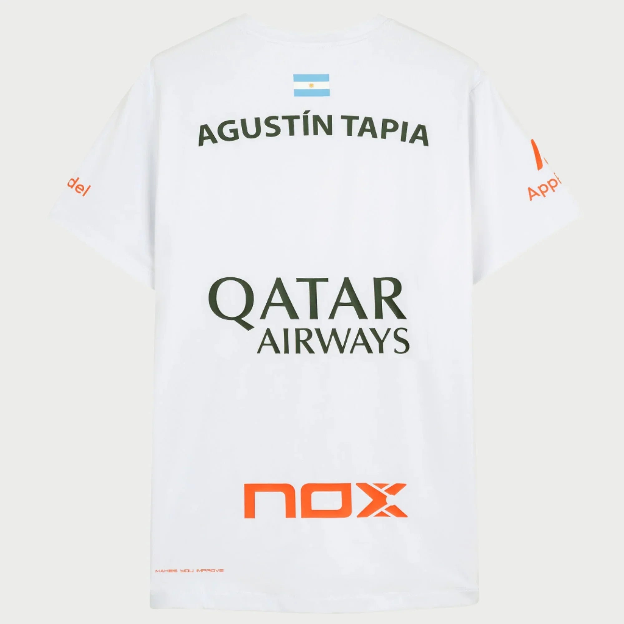 Agustín Tapia Sponsors AT10 White T-shirt