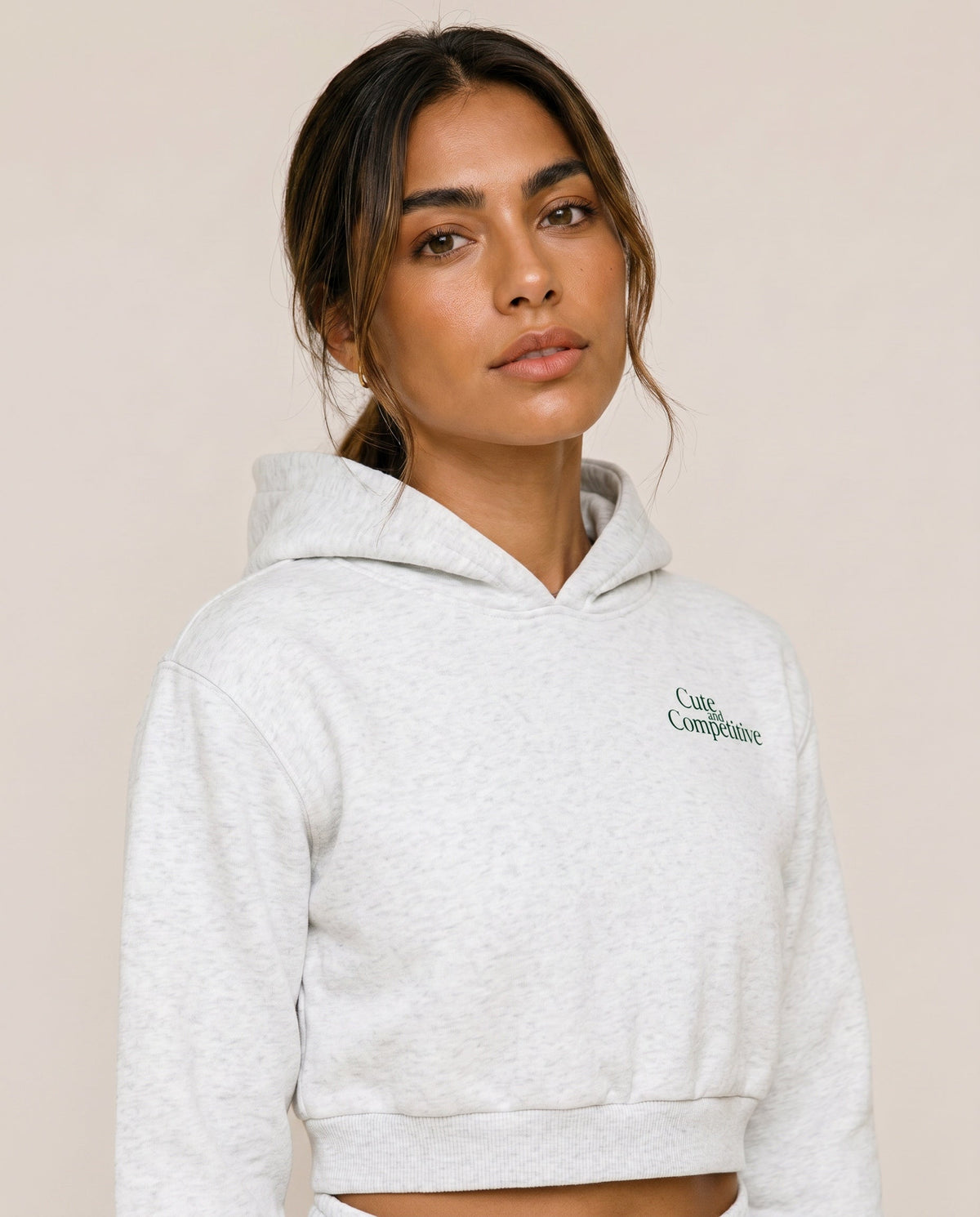 Padelism Cute and Competitive Cropped Hoodie