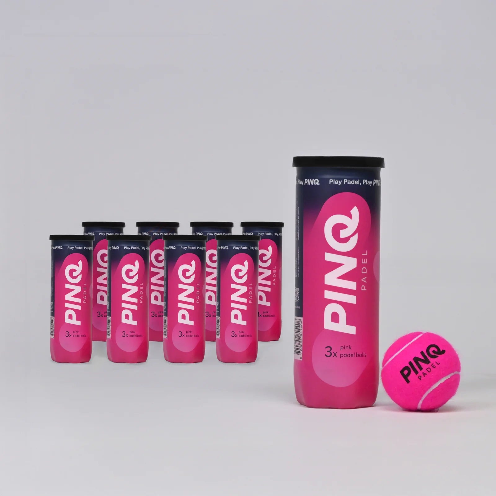 Pink Padel Balls | 9 Tubes of 3 Balls