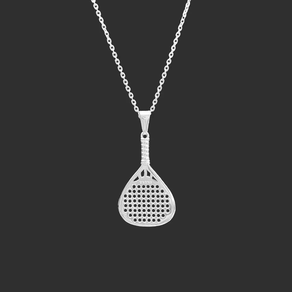 Skull Padel Necklace - Silver Plated