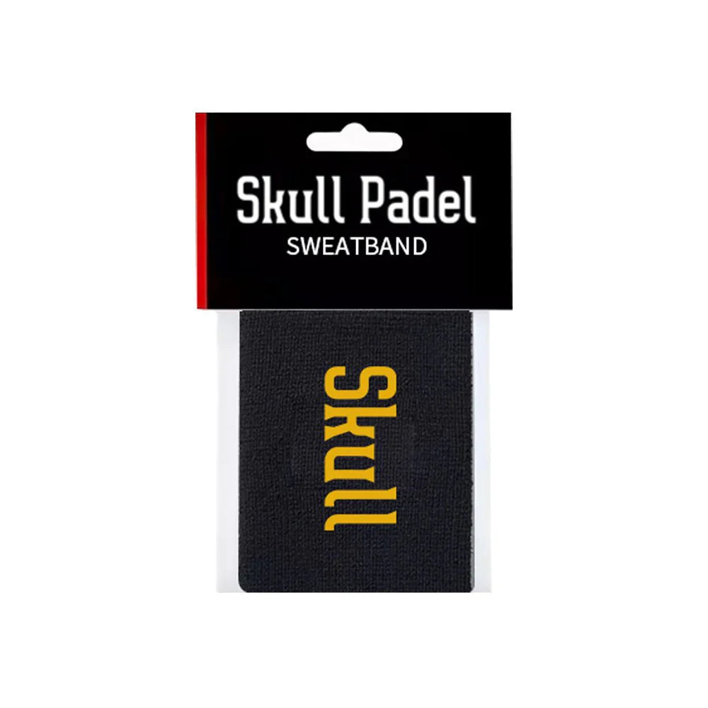 Skull Padel Wristband - Black Gold - Large