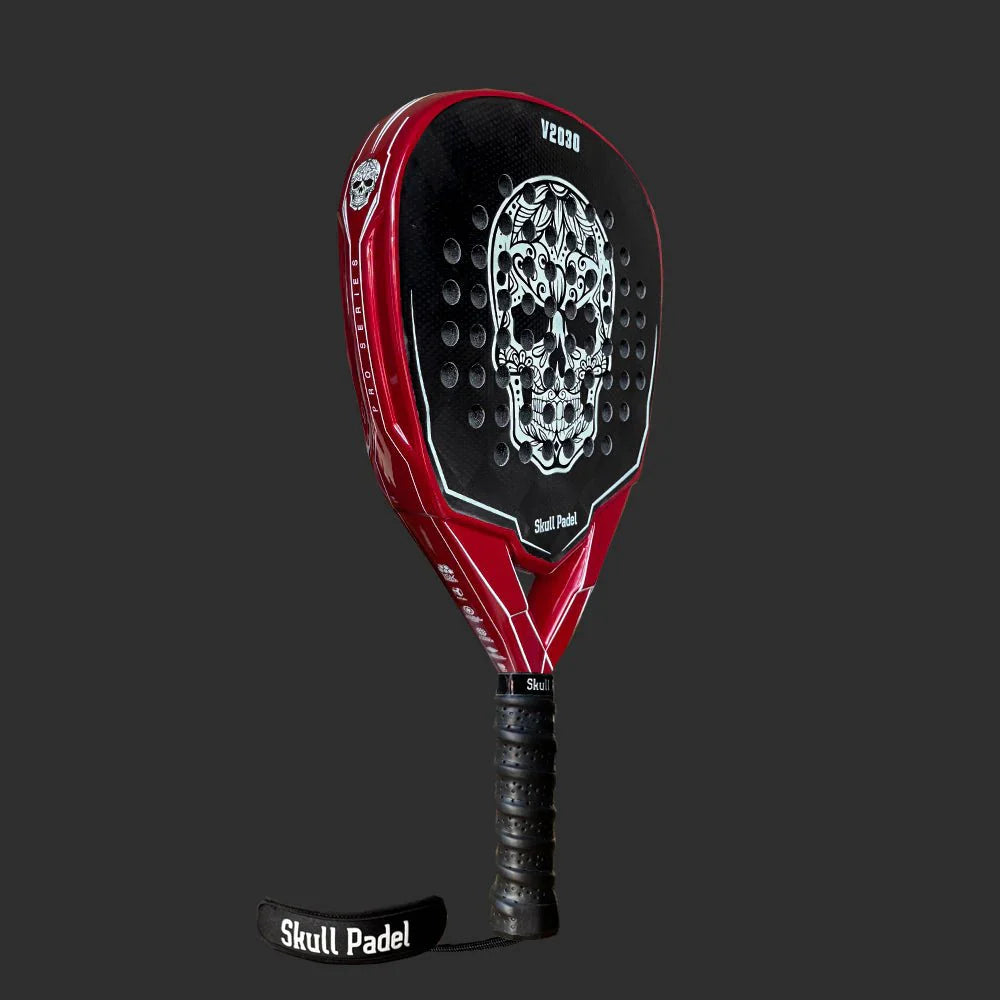 Skull Padel V2030 - Black Red 15K Padel Racket