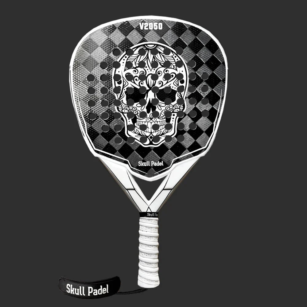 Skull Padel V2050 - White Black 24K Padel Racket