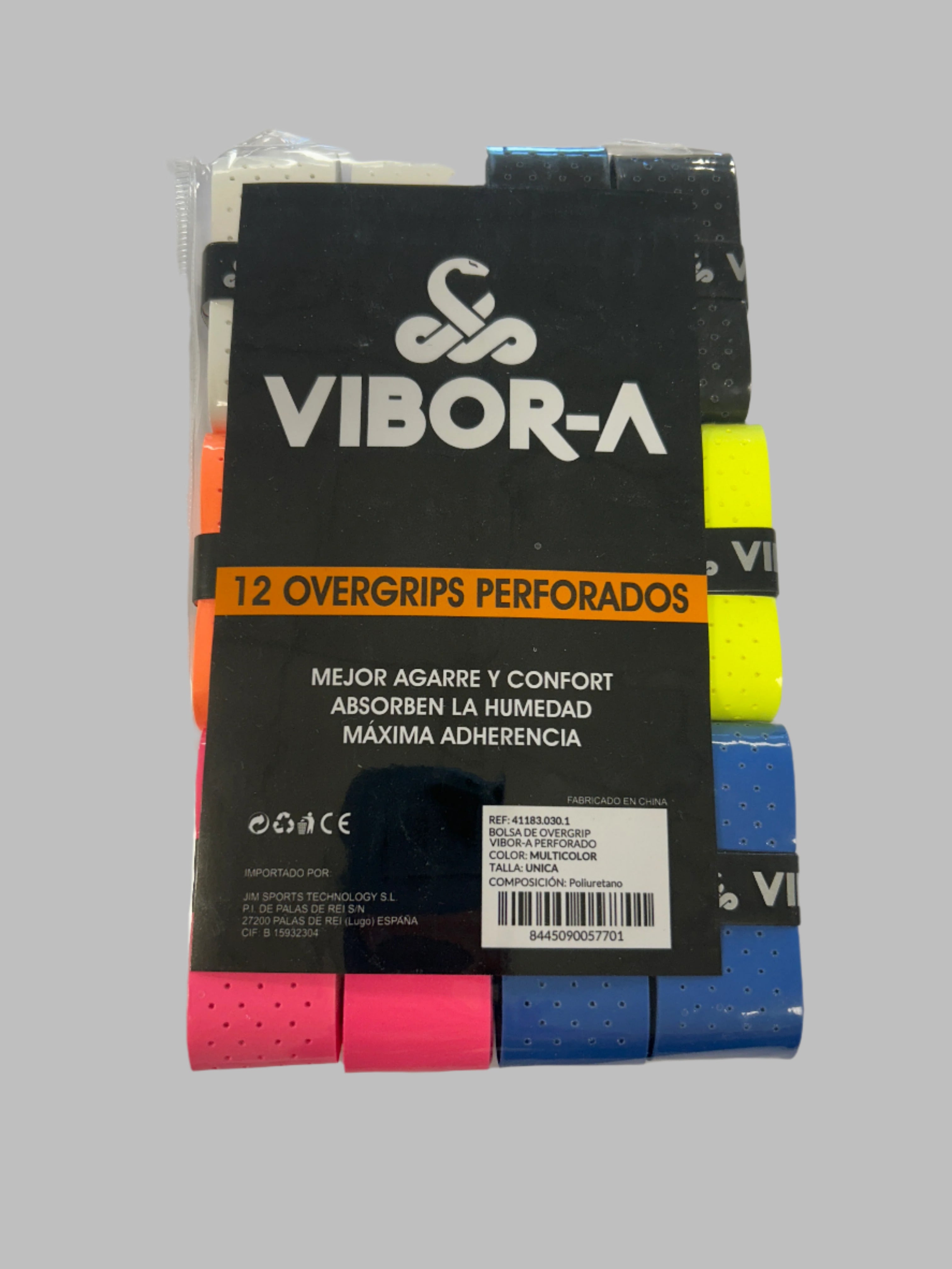 Vibor-A Multicoloured Perforated Overgrips (Pack of 12)